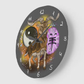 中国の年 ラージ壁時計 (傾斜)