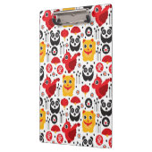 中国の幸運な猫、ドラゴンおよびパンダ クリップボード (左)