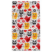 中国の幸運な猫、ドラゴンおよびパンダ スモールペーパーバッグ (裏面)