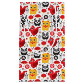 中国の幸運な猫、ドラゴンおよびパンダ スモールペーパーバッグ (正面)