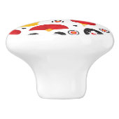 中国の幸運な猫、ドラゴンおよびパンダ セラミックノブ (側面)