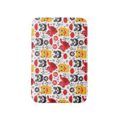 中国の幸運な猫、ドラゴンおよびパンダ バスマット (正面縦)