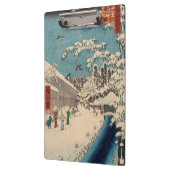 中国の影響を受けた浮世絵 日本の冬の雪景色 クリップボード (左)
