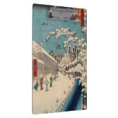 中国の影響を受けた浮世絵 日本の冬の雪景色 クリップボード (右)