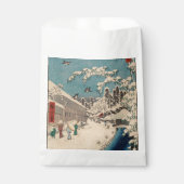 中国の影響を受けた浮世絵 日本の冬の雪景色 フェイバーバッグ (正面)