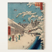 中国の影響を受けた浮世絵 日本の冬の雪景色 プランナー手帳 (裏面)