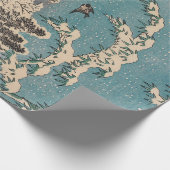 中国の影響を受けた浮世絵 日本の冬の雪景色 ラッピングペーパー (角)