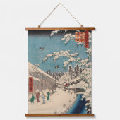 中国の影響を受けた浮世絵 日本の冬の雪景色 吊り下げ型タペストリー (正面)