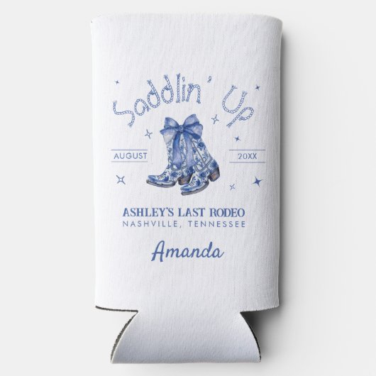 中国の意匠を取り入れたサドルがついた独身最後の夜の騒ぎ スリム缶クーラー (裏面)