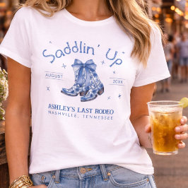 中国の意匠を取り入れたサドルがついた独身最後の夜の騒ぎ Tシャツ