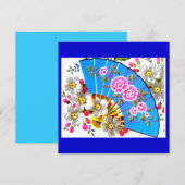 中国の扇形招待状 招待状 (正面/裏面)