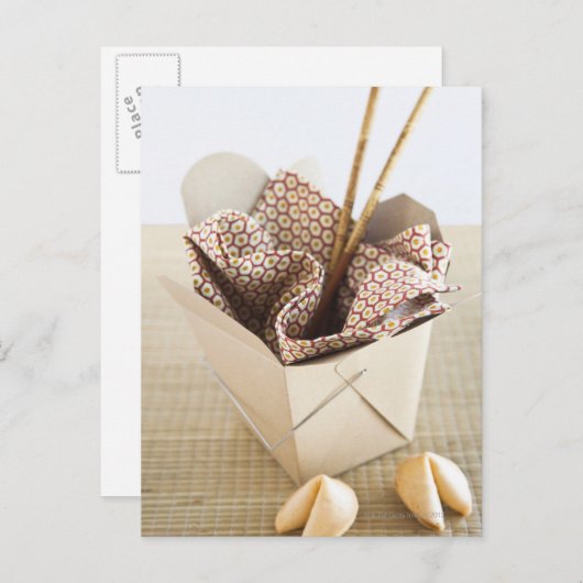 中国の持ち帰り用のクッキー ポストカード (正面/裏面)