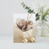 中国の持ち帰り用のクッキー ポストカード (スタンド正面)