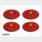 中国の指紋 楕円形シール (シート)