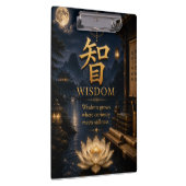 中国の文字「智」（知恵/Zhi）と蓮のクリップボード クリップボード (右)