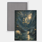 中国の文字 流れる (リウ) デコマグネット マグネット (正面/裏面)