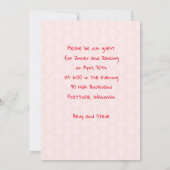 中国の新年おめでとう 春の花飾り 招待状 (裏面)