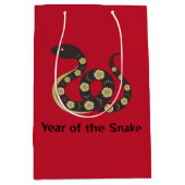 中国の新年のシンボル抱き枕 ミディアムペーパーバッグ (正面)