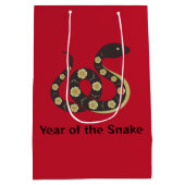 中国の新年のシンボル抱き枕 ミディアムペーパーバッグ (裏面)