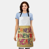 中国の新年の変化 エプロン (着用した状態)