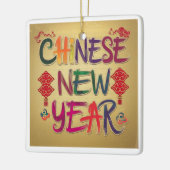 中国の新年の変化 セラミックオーナメント (左)