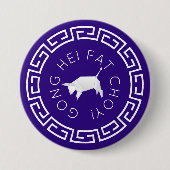 中国の新年の折り紙オックス 缶バッジ (正面)