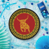 中国の新年オーナメント ペーパープレート (パーティー)