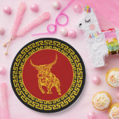 中国の新年オーナメント ペーパープレート (パーティー)