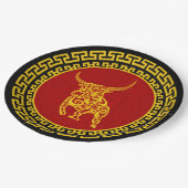 中国の新年オーナメント ペーパープレート (アングル)