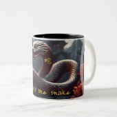 中国の新年スネーク〔占星術の〕十二宮図誕生日M1 ツートーンマグカップ (正面右)