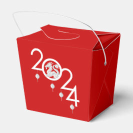 中国の新年折り紙ドラゴン赤お願い フェイバーボックス