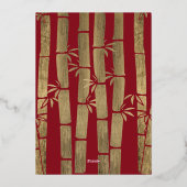 中国の新年用ひな鳥の祝賀カード 箔シーズンカード (裏面)