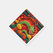 中国の新年緑ドラゴン2024折り紙PPN01 スタンダードカクテルナプキン (角)