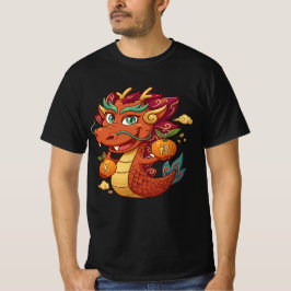 中国の新年 かわいい赤龍ベクターのクリップアート Tシャツ