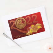 中国の新年 寅年 長方形ステッカー 長方形シール (封筒)