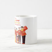 「中国の新年、祝繁栄と幸福 コーヒーマグカップ (中央)