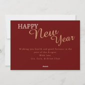 中国の新年 赤いランタン写真 シーズンカード (裏面)