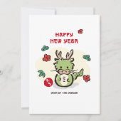 中国の新年 辰年の日本風イラスト シーズンカード (正面)