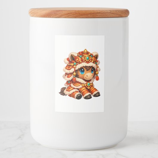 中国の新年 馬 2026 十二支 フードラベル (正面)