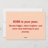 中国の新年 2026 シーズンカード (裏面)