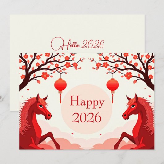 中国の新年 2026 シーズンカード (正面/裏面)