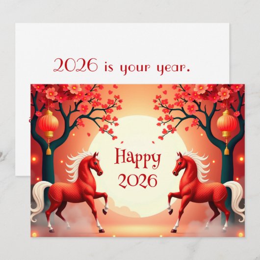 中国の新年 2026 シーズンカード (正面/裏面)
