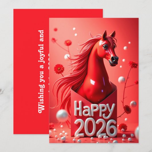 中国の新年 2026 シーズンカード (正面/裏面)