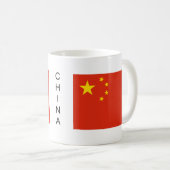 中国の旗のマグ コーヒーマグカップ (正面右)