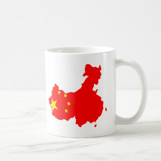 中国の旗の地図 コーヒーマグカップ