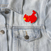 中国の旗の地図 缶バッジ (インサイチュ)