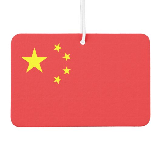 中国の旗 カーエアーフレッシュナー (正面)