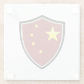 中国の旗 ガラスコースター (裏面)