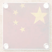 中国の旗 ガラスコースター (裏面)