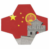中国の旗 サッカーボール (フラット)
